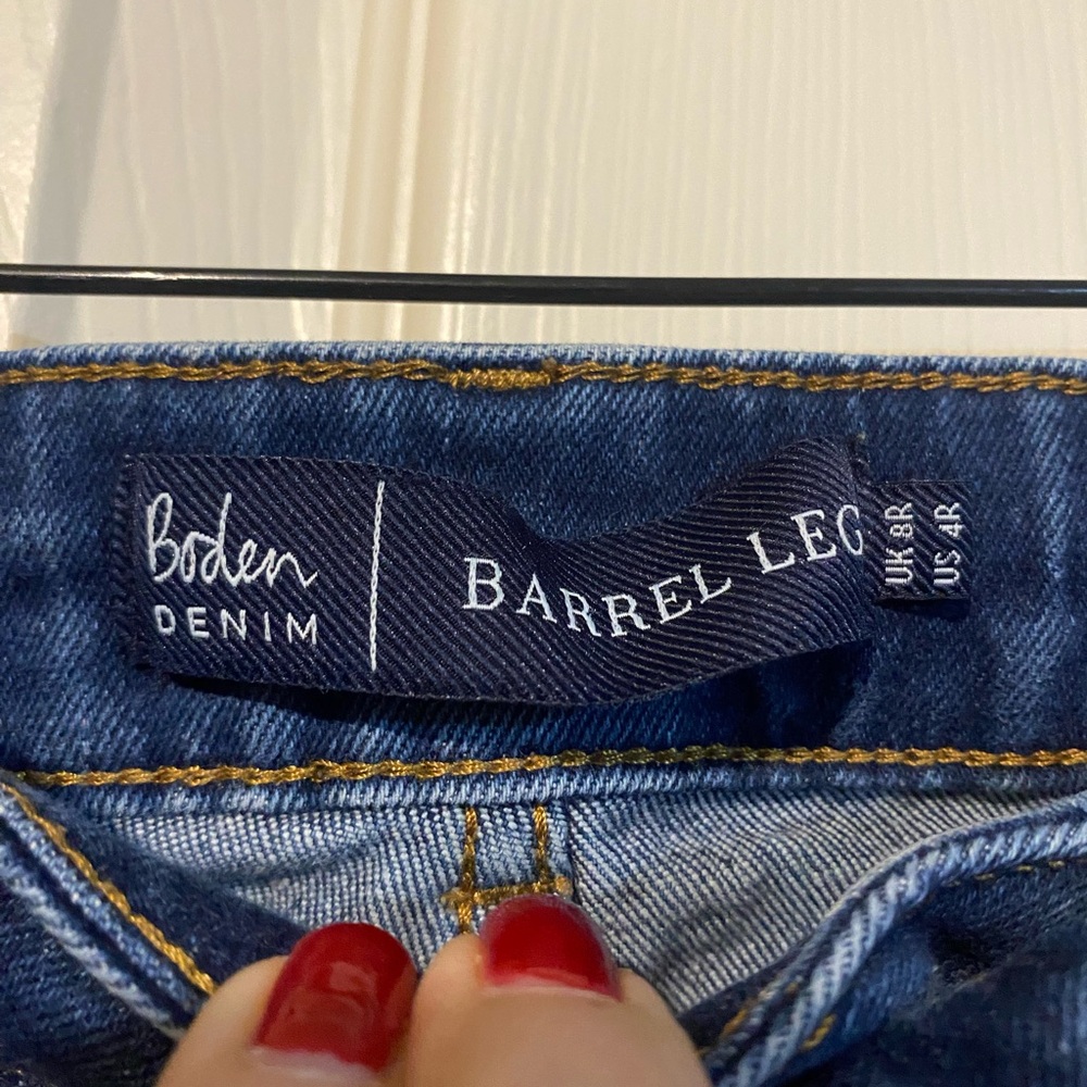 Boden High Rise Barrel Jeans Size 4 - Picture 2 of 7